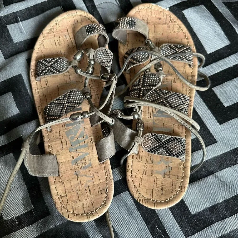 Sam & Libby “Bethany” Gladiator Sandals Tie Shoes